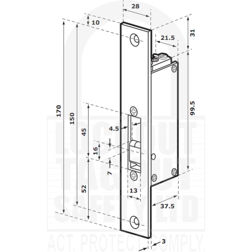 Eff Eff 312 Series Fail Unlocked Electric Strike