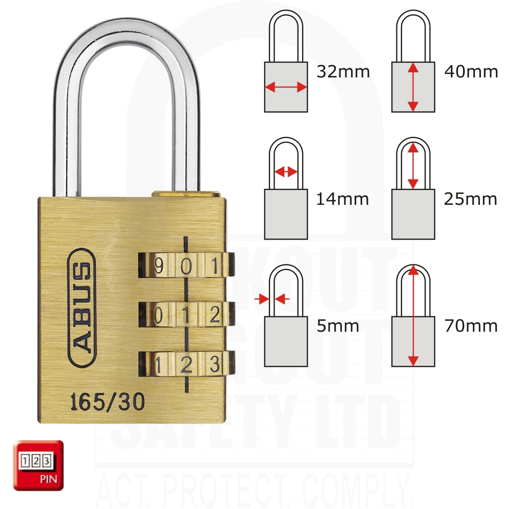 165/30 Series Abus Combination Padlock