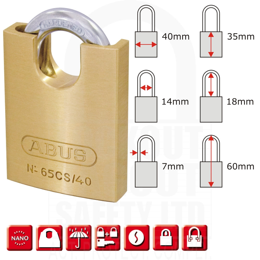 65CS Series Brass Close Shackle Padlocks