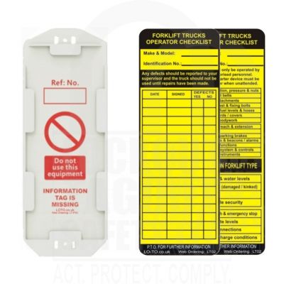 Forklift Tag – Lockout Tagout Safety Ltd