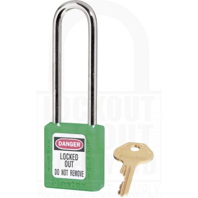 Master Lock 410LT Safety Padlock Green Long Shackle – Lockout Tag Out