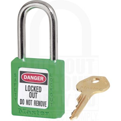 Custom Master Lock 410 Safety Padlock Green