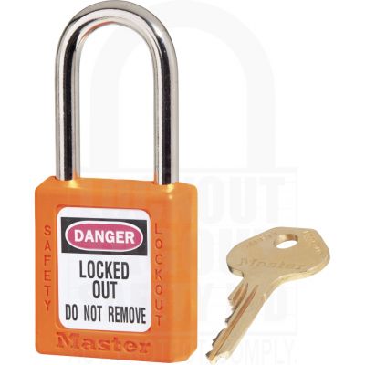 Custom Master Lock 410 Safety Padlock Orange