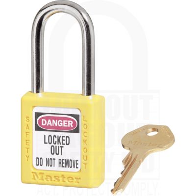 Custom Master Lock 410 Safety Padlock Yellow