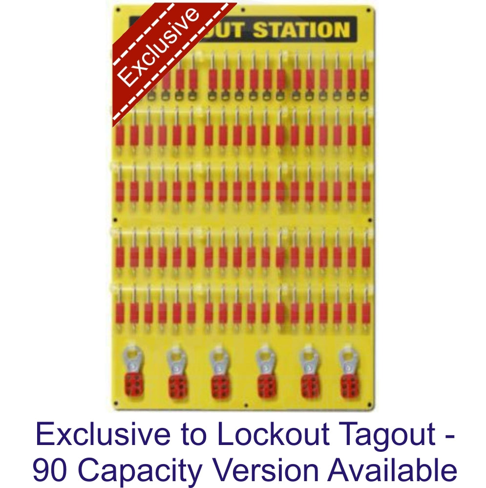 Custom LOTOB05C Lockout Tagout Board 5 Padlock Capacity – Lockout ...