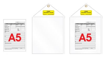 PMT2809-A5 A5 Document Holder 10 Pack – Lockout Tagout Safety Ltd