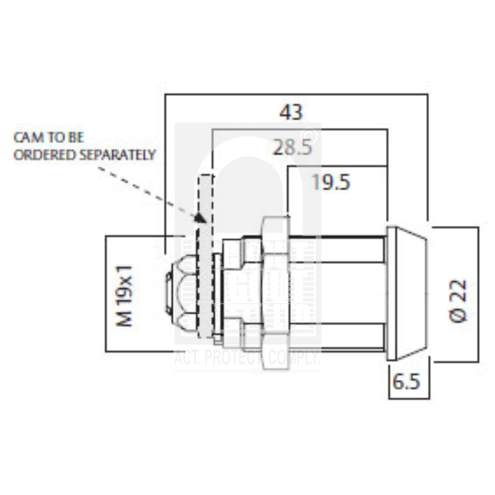 Abloy CL103 Cam Lock