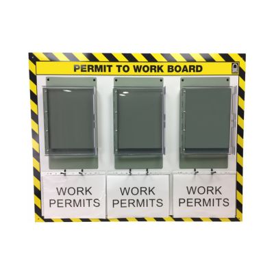 PERMITSTAT Double Sided Permit Holder Station – Lockout Tagout Safety Ltd