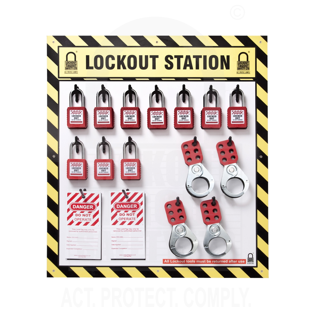 LBPREM10-C Premium Lock Board 10 Capacity Custom – Lockout Tagout ...