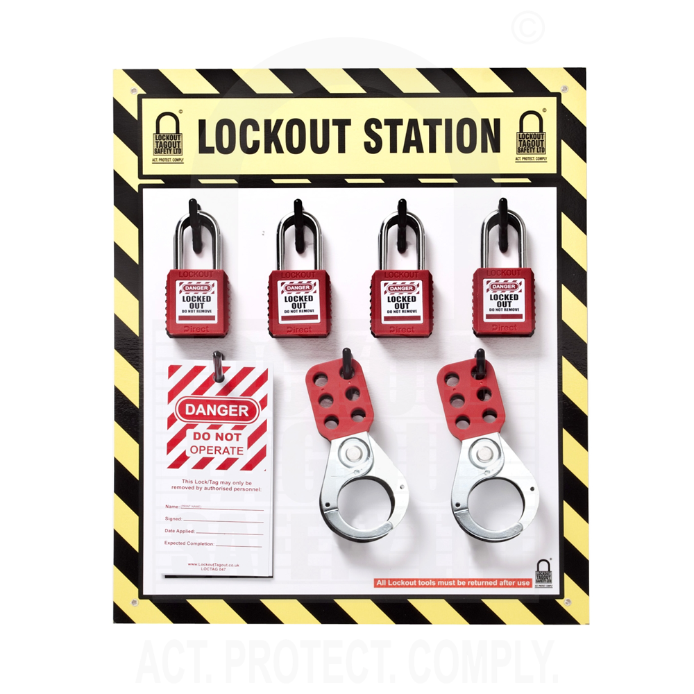 LBPREM4 Premium Lock Board 4 Capacity – Lockout Tag Out