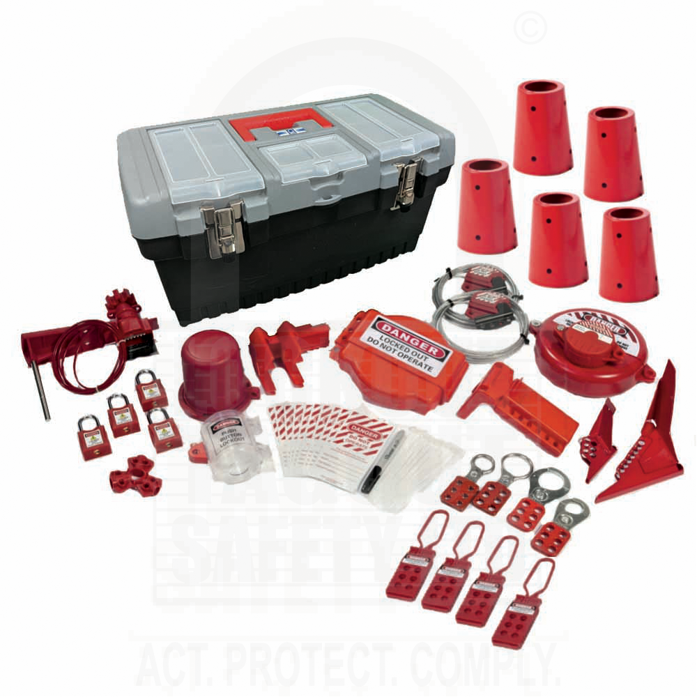 Lockout Tagout Mechanical Isolation Kit Full – Lockout Tagout Safety Ltd