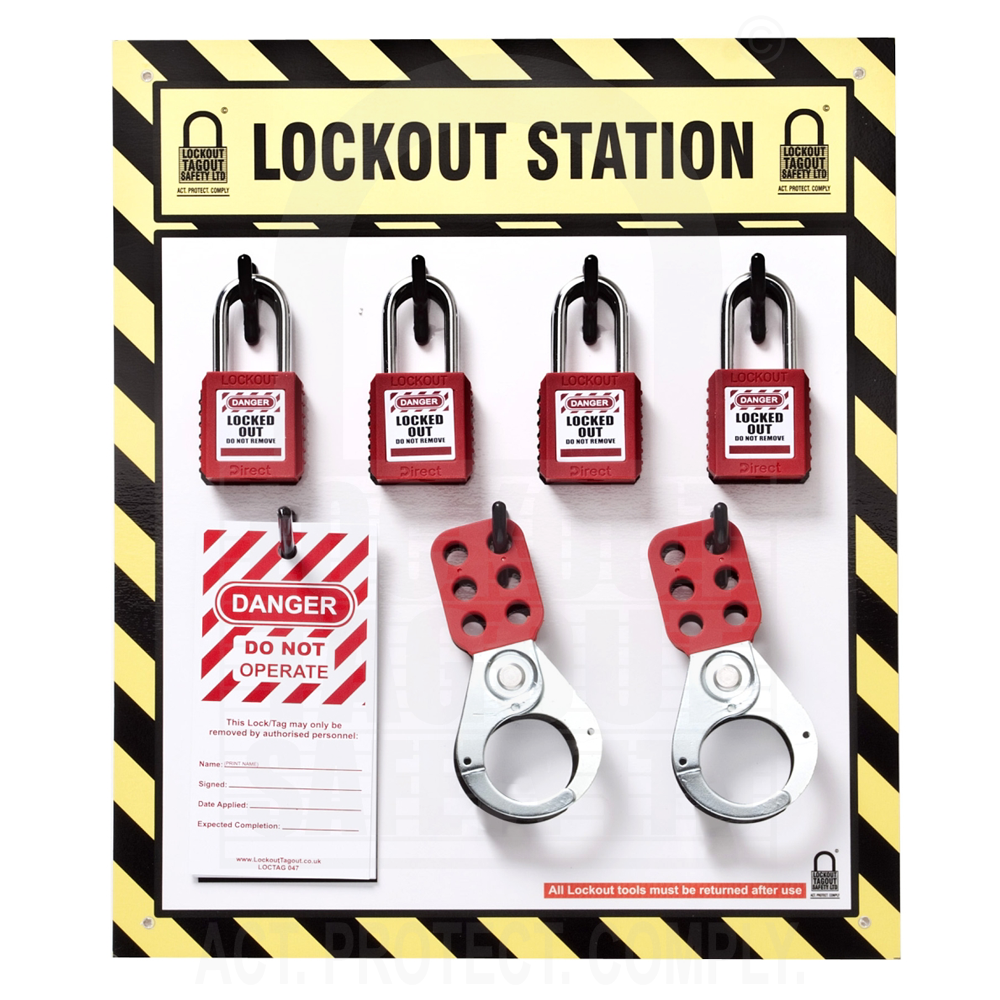 LOTOB4 Premium Lock Board 4 Padlock Capacity – Lockout Tag Out