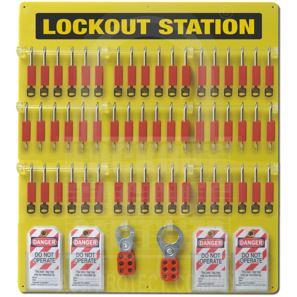 Custom Lockout Tagout Board 54 Padlock Capacity – Lockout Tagout Safety Ltd