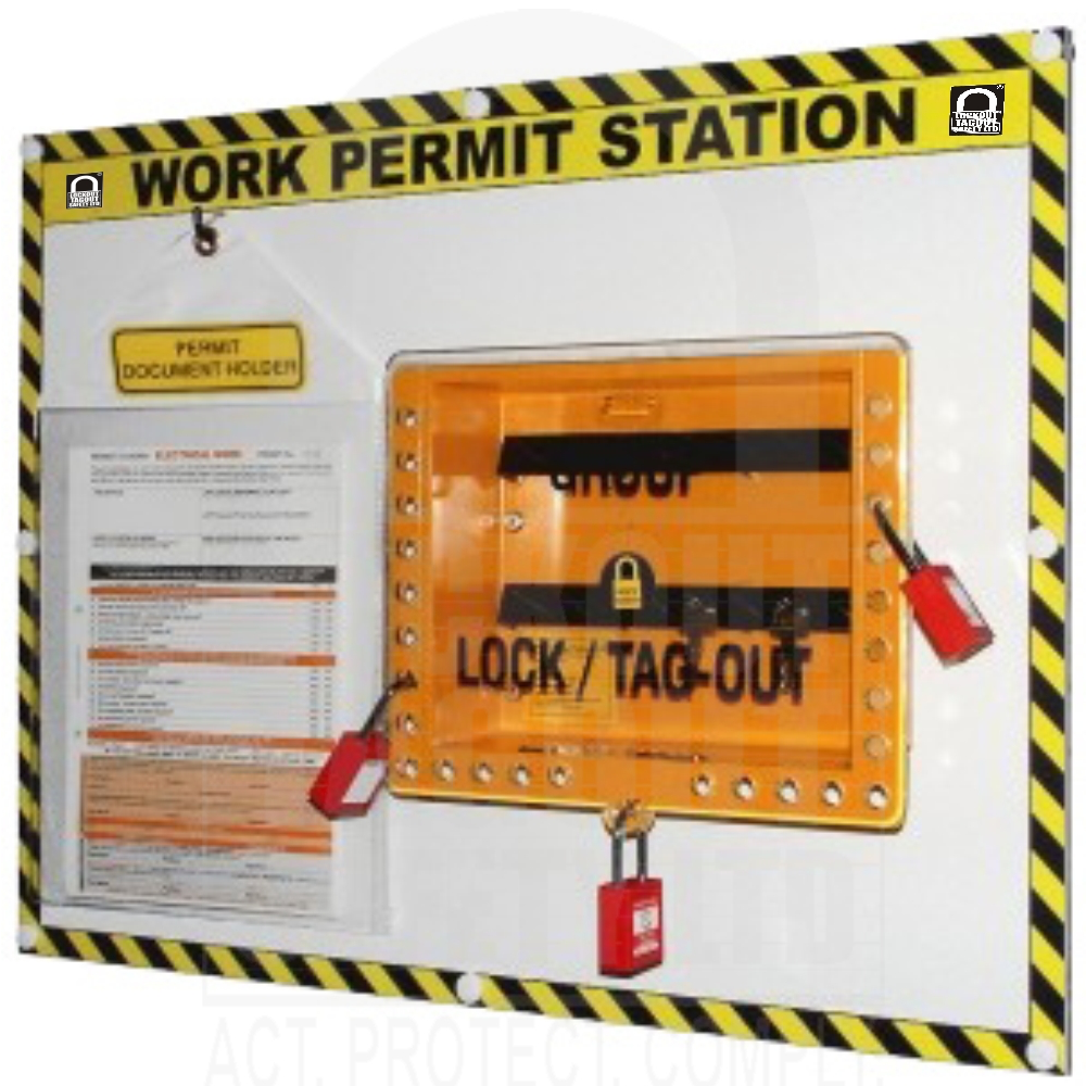 LSE312 Single Work Permit Station – Lockout Tagout Safety Ltd