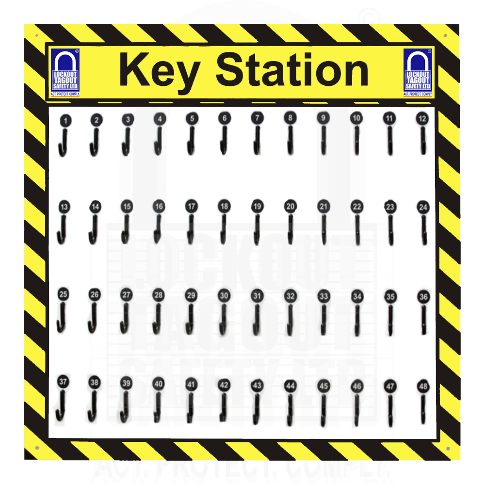 LTKS48 48 Hook Key Station – Lockout Tagout Safety Ltd