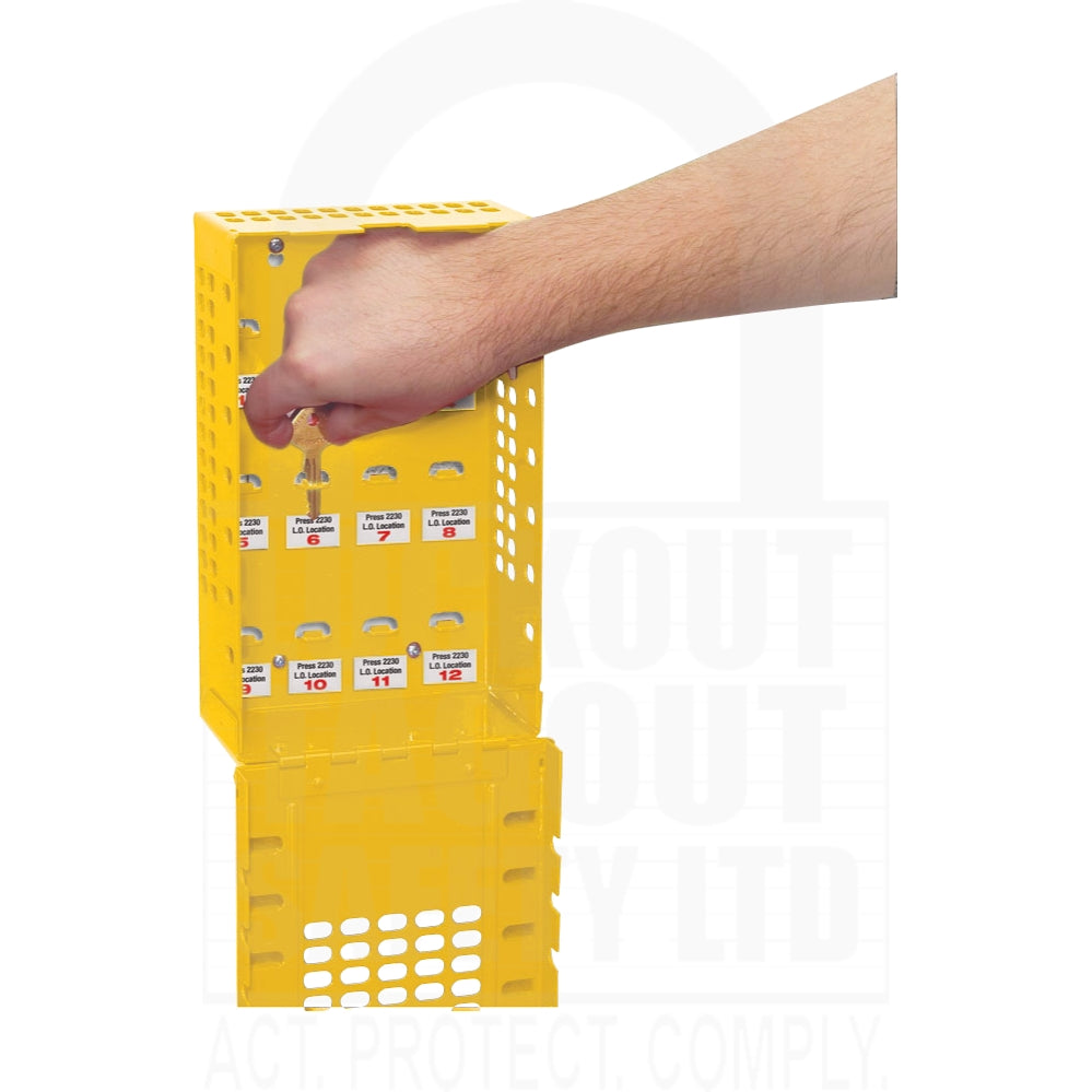 Dual Application Group Lock Box Yellow – Lockout Tagout Safety Ltd