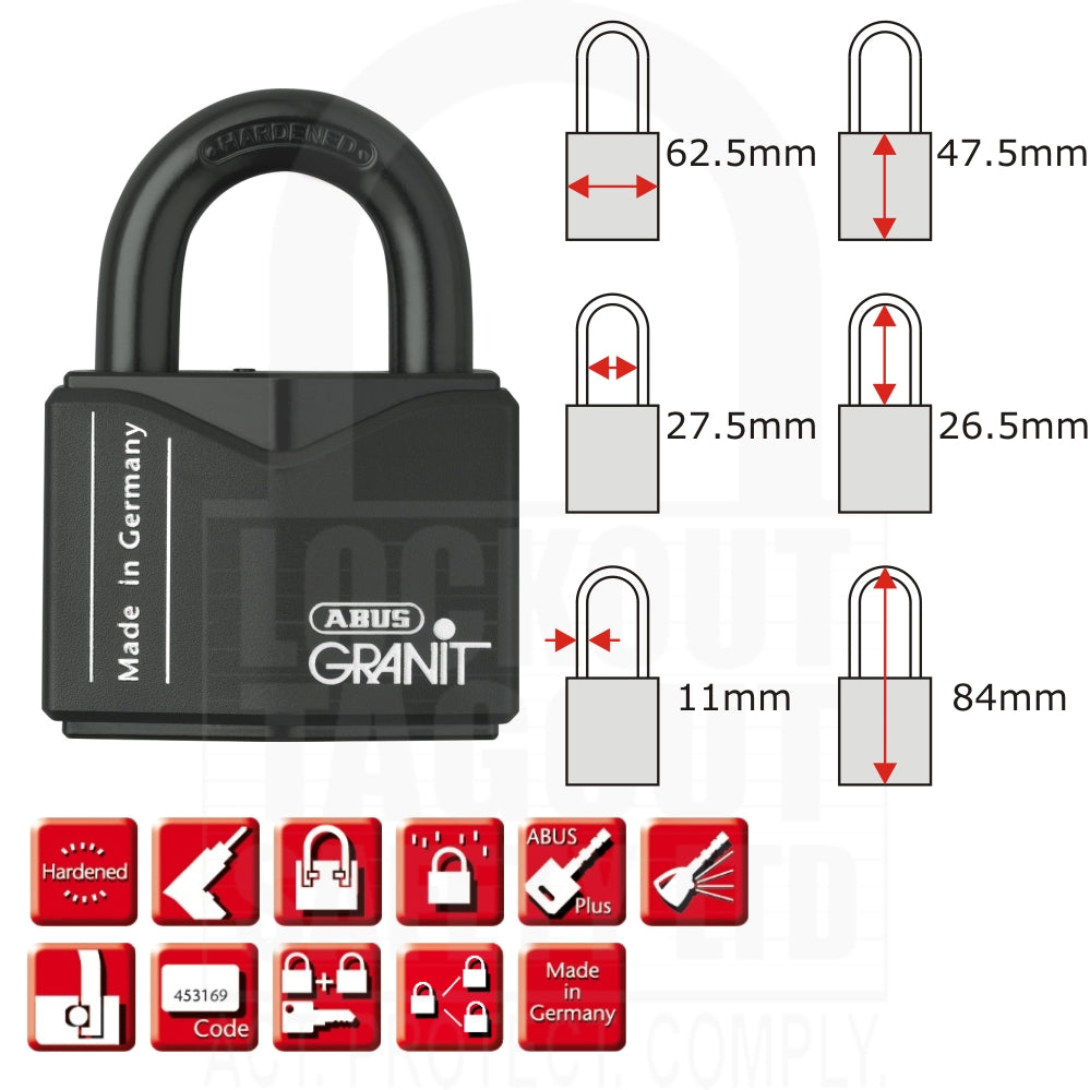 Abus 37/55 Granit Padlock – Lockout Tagout Safety Ltd