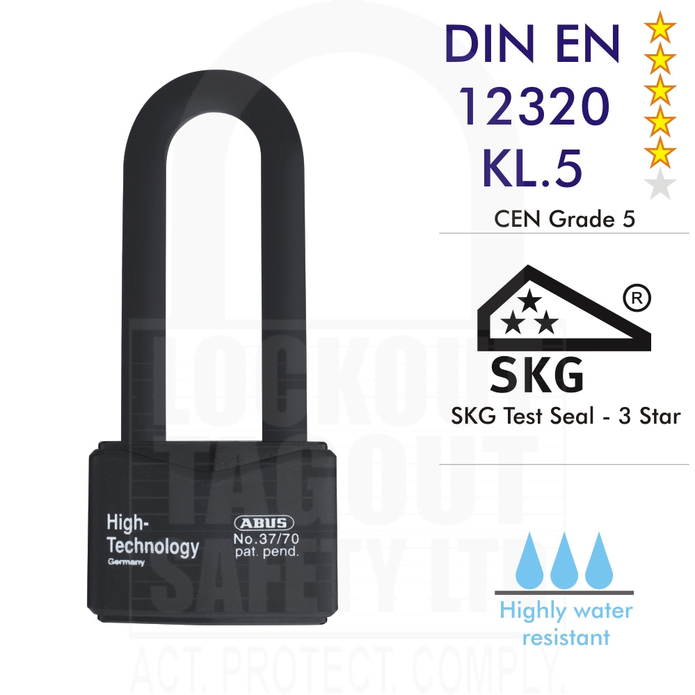 Abus 37RK/70HB100 Granit Padlock Extra Long Shackle