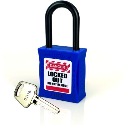Non Conductive Safety Padlock Blue – Lockout Tagout Safety Ltd
