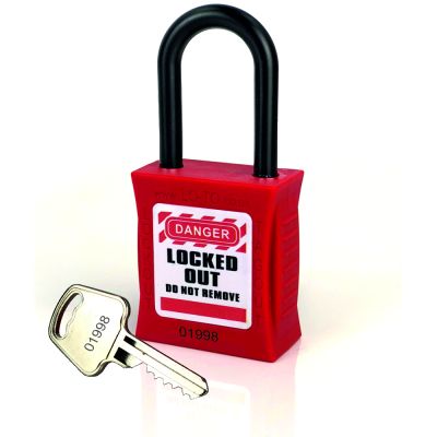 Non Conductive Safety Padlock Red – Lockout Tagout Safety Ltd