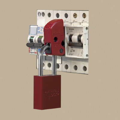 Red Anodised Aluminium Safety Padlock