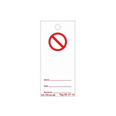 Do Not Symbol Lockout Tagout Tags – Lockout Tagout Safety Ltd
