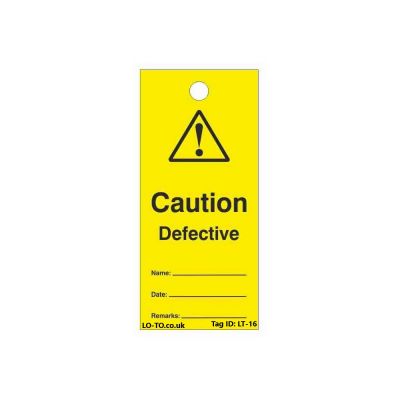 Caution Defective Lockout Tagout Tags – Lockout Tagout Safety Ltd