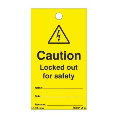 Caution Locked Out Lockout Tagout Tags – Lockout Tagout Safety Ltd
