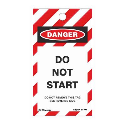 Danger Do Not Start Lockout Tagout Tags – Lockout Tagout Safety Ltd