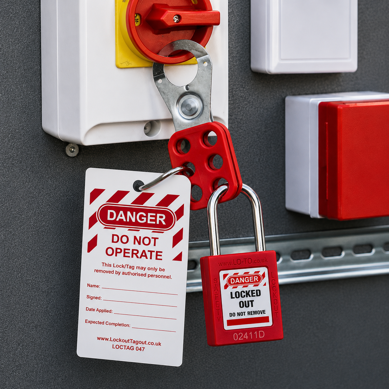PL201-RED Lockout Tagout Safety Padlock Red