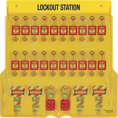 Lockout Tagout Station With Cover 20 Padlock Capacity