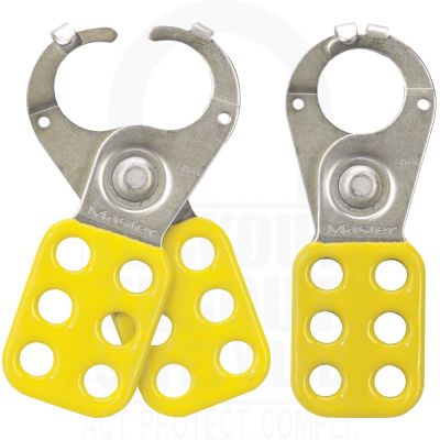 Small Yellow Steel Safety Hasp