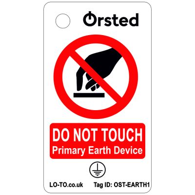 Custom Orsted Primary Earth Caution Tag
