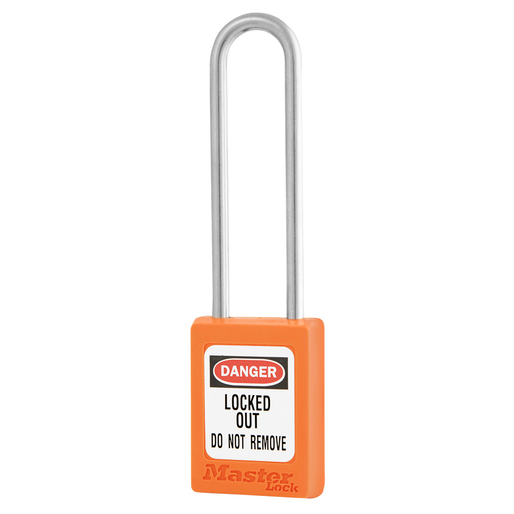 Master Lock S31LT Safety Padlock Orange Long Shackle